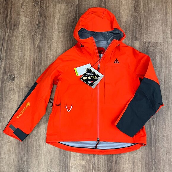 NEW NIKE ACG Gore-tex "Misery Ridge" Orange Jacket Sz L - Picture 2 of 13